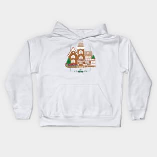 Grand Gingerbread House- Holiday Christmas Kids Hoodie